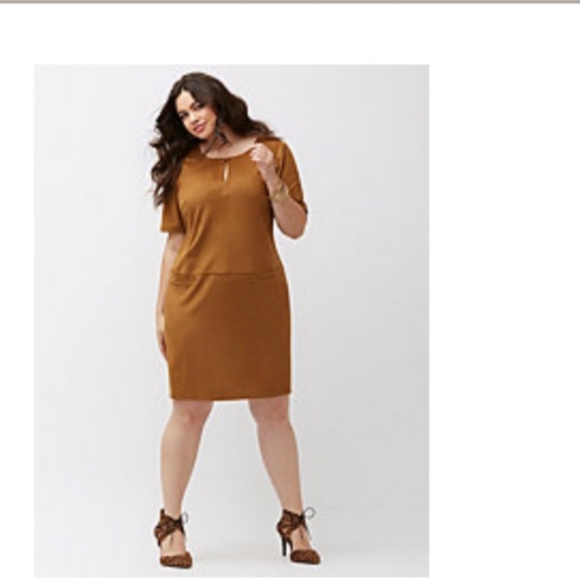 😉2/$95😉Lane bryant FAUX SUEDE SHEATH Dress - Picture 1 of 5